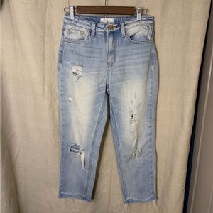 KanCan Light Blue Distressed Boyfriend Jeans